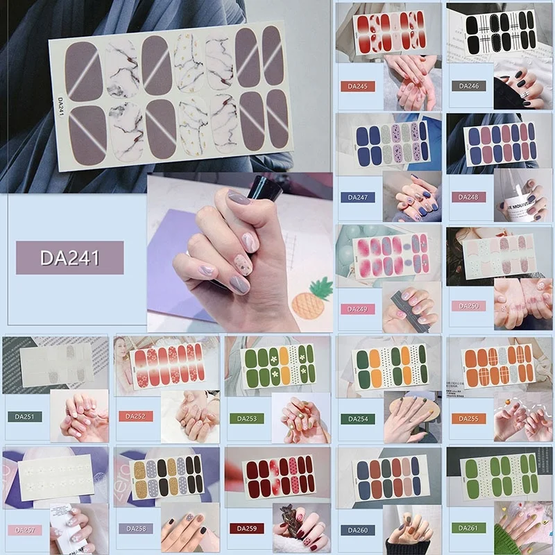 Леди KINDOM Фольга для ногтей стикер DIY водонепроницаемый ногтей Обертывания милый мультфильм шаблон роспись ногтей Дизайн ногтей для женщин(DA241-DA261