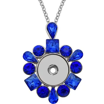 

New 18mm Snap Jewelry Colorful Snap Button Necklace for Women Fit DIY Snap Buttons Charms Jewelry