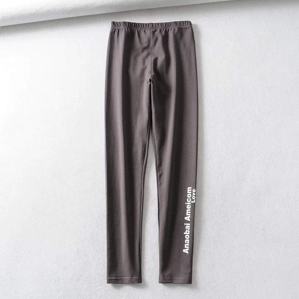 Dark gray С буквенным принтом Для женщин s эластичные леггинсы для фитнеса джинсы скинни с завышенной талией сексуальный для спортзала плотные леггинсы для девочек Для Женщин Осенние леггинсы черный леджинсы штаны - Цвет: Dark gray