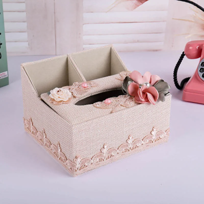 Beige21.5by16by10.5 Новое поступление, коробка для салфеток, Домашняя мода, цветочное украшение, решетка, жемчуг, 4 цвета, держатель для салфеток, овальная форма, разные коробки для салфеток XH - Цвет: Beige21.5by16by10.5