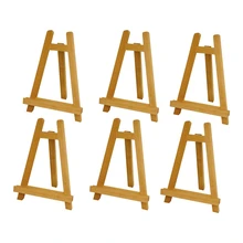 Mini Wood Display Easel Wood Easels Set Wood Display Artist A-Frame Easel For Paintings Craft Small Acrylics Oil Projects