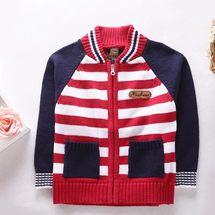 

New Style Spring And Autumn Childrenswear Children Zipper Cardigan BOY'S Coat Cotton Thread CHILDREN'S Sweater Kids' Sweater