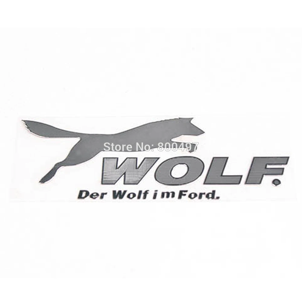 

Newest 3D Car Trunk Nickel Alloy Badge Emblem Sticker Accessories Adhesive Styling Badge Decal For Wolf Der Wolf im Wolf