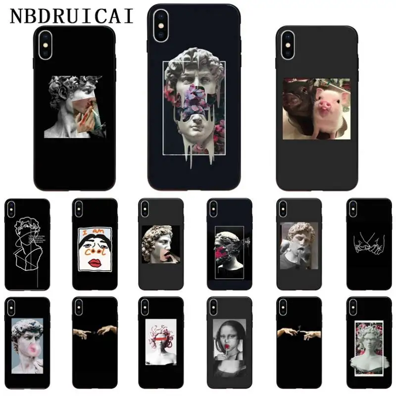 

NBDRUICAI Mona Lisa Art David TPU Soft Silicone Phone Case Cover for iPhone 11 pro XS MAX 8 7 6 6S Plus X 5 5S SE XR case