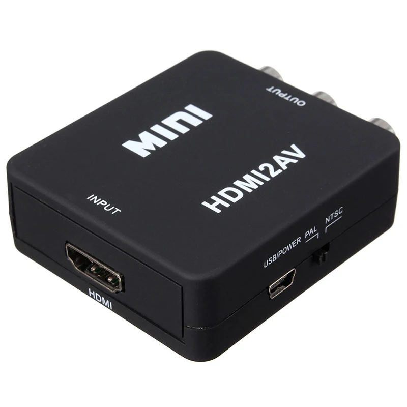 Мини HDMI к RCA Композитный Видео Аудио AV адаптер конвертер 720P 1080P | Лампы и освещение