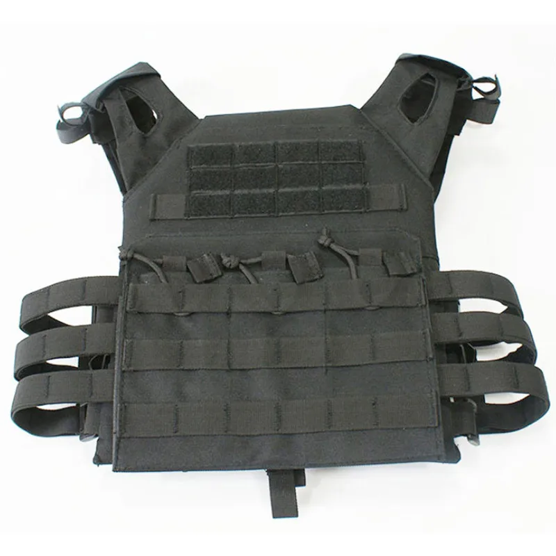 Black Wholesale Army Green Tactical Combat Vest JPC Outdoor Hunting Wargame Paintball Protective Plate Carrier Waistcoat Airsoft Vest - Color: Black