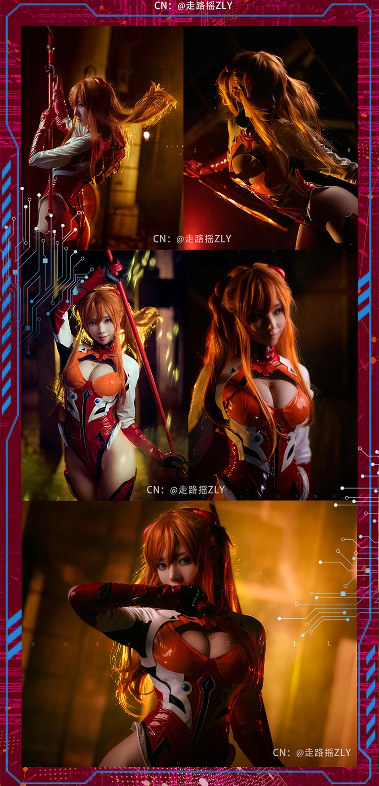 Neon Genesis Evangelion Asuka Langley Soryu Pilot Suit Cosplay Costume