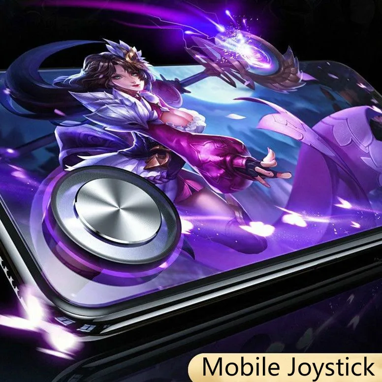 

Round Game Joystick Mobile Phone Rocker For Iphone Android Tablet Metal Button Controller For PUBG Controller With Suction Cup