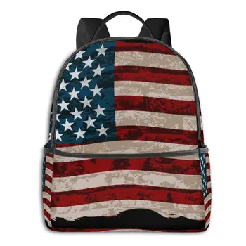 

Backpack School Bags for Teenage Striped Flag Travel Bags Style Back Pack Korean Cute Backpack