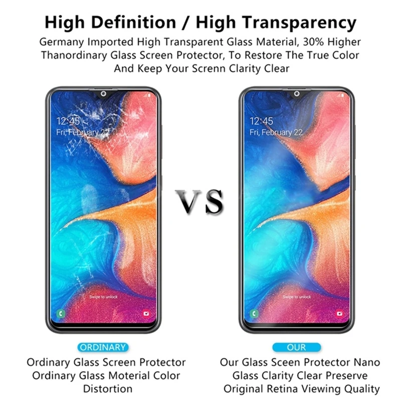 Защитное стекло закаленное для Samsung Galaxy A50/A40/A70/M20/M30/A20/A30/A50/A80/A60/A90 3 шт.|Защитные