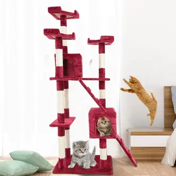

Cat's Tree Tower Condo Scratcher Home Furniture Pets House Hammock Cats Climbing Furniture Pets House Hammock Cat's Tree Tower