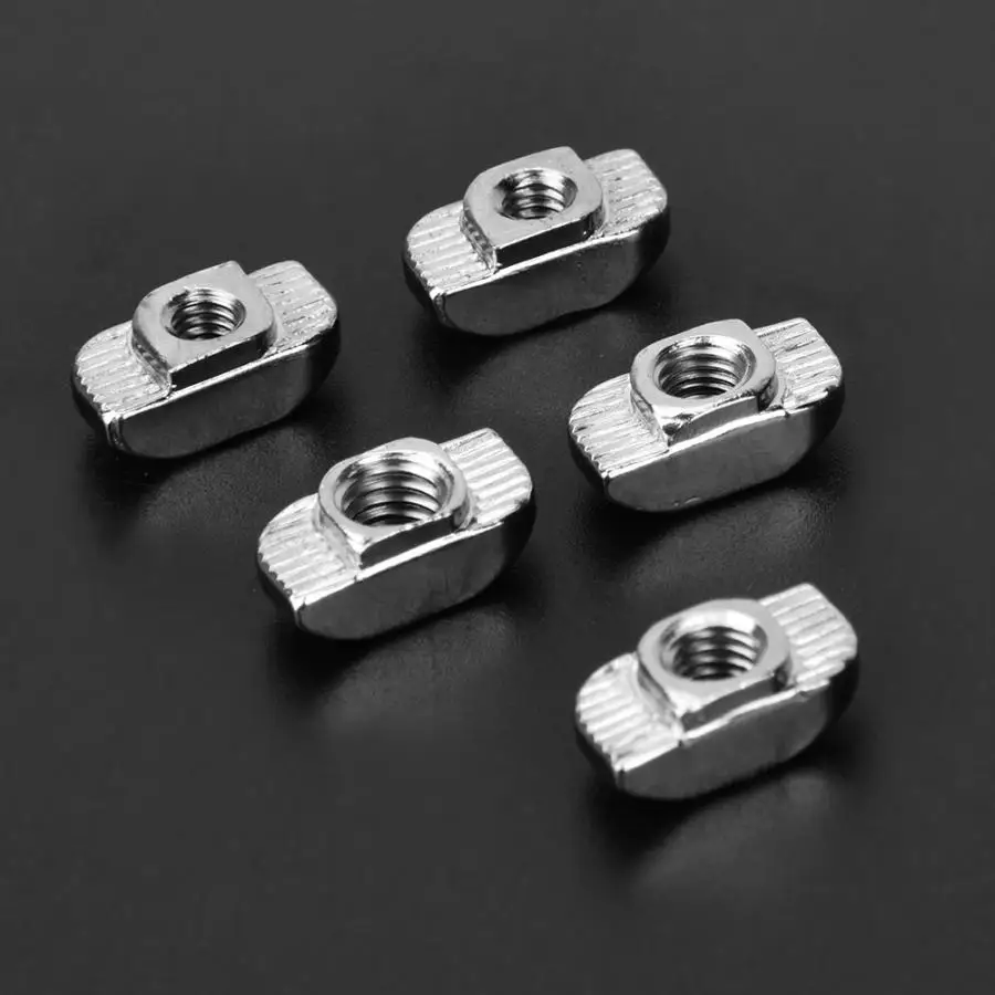 

120Pcs/set Stainless T Slot Sliding Nut M5 M6 Hardware Fasteners for 3030 Aluminum Profiles wood screw and nut