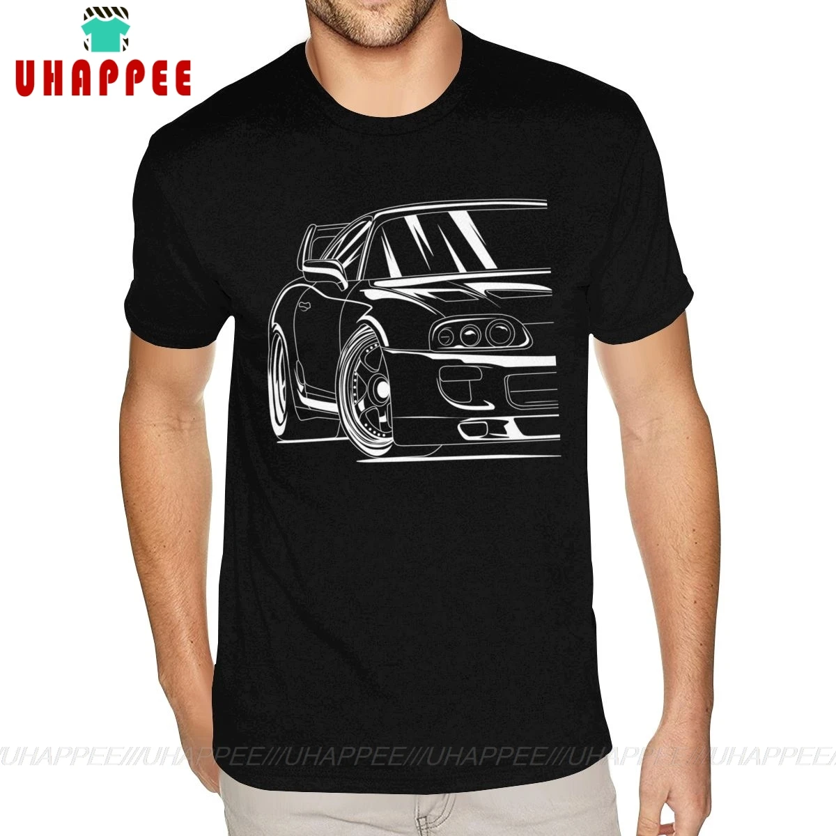 Short Sleeve Crew Neck Pure Cotton Race Car 2JZ JDM Shirt Worlds Nicest Boyfriend S | Мужская одежда