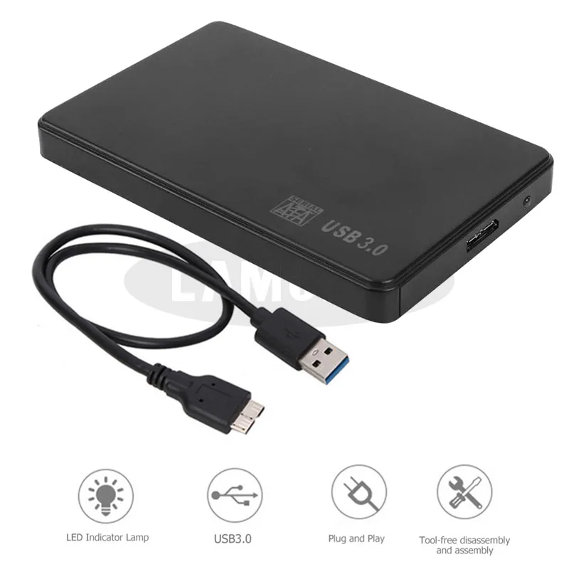 Чехол для жесткого диска 2,5 дюймов USB 3,0 SATA 3,0 Корпус SSD, HDD Plug and Play поддержка передачи 3 ТБ UASP протокол чехол для жесткого диска