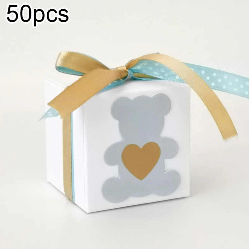 50X подарочные коробки для конфет, подарочная упаковка для конфет, вечерние, свадебные, на день рождения, на День святого Валентина