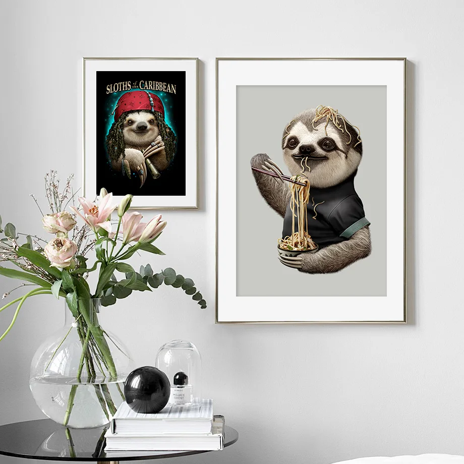 

Diving Cowboy Adventure Pirate Cat Wall Art Print Canvas Painting Nordic Posters And Prints Wall Pictures For Living Room
