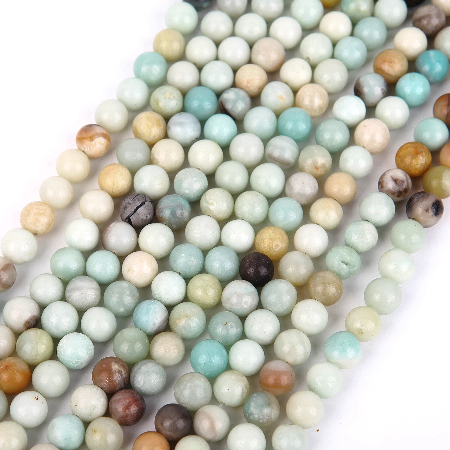 

4 6 8 10 12mm Natural Stone Amazonite Beads For Jewelry Making Perles Gem Loose Beads Bracelet Diy Necklace Spacer Bead Craft