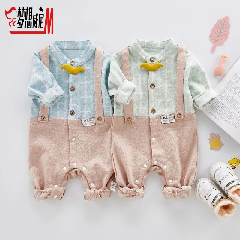 

Newborns Clothes Spring And Autumn 6-12 Men And Women Long Sleeve Crawling Clothes Korean-style Primary Infant Month Cotton 100%