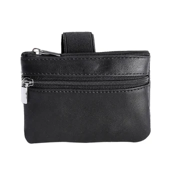 

Genuine Leather Wrist Bag Coin Purse Unisex Small Wallet Card Package Mini Zipper Key Case Sports Wallet Dropship New Arrival