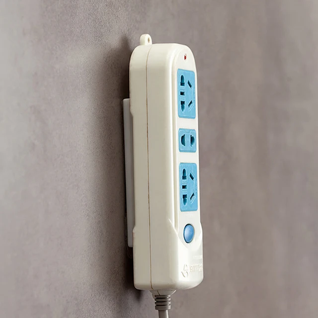 1Pcs Falra Szerelt Matrica Lyukasztás Nélküli Dugó Rögzítő Otthoni Önfalapozó Kábelhuzal-Szervező Asztali Power Szalag Tartó - Image 5