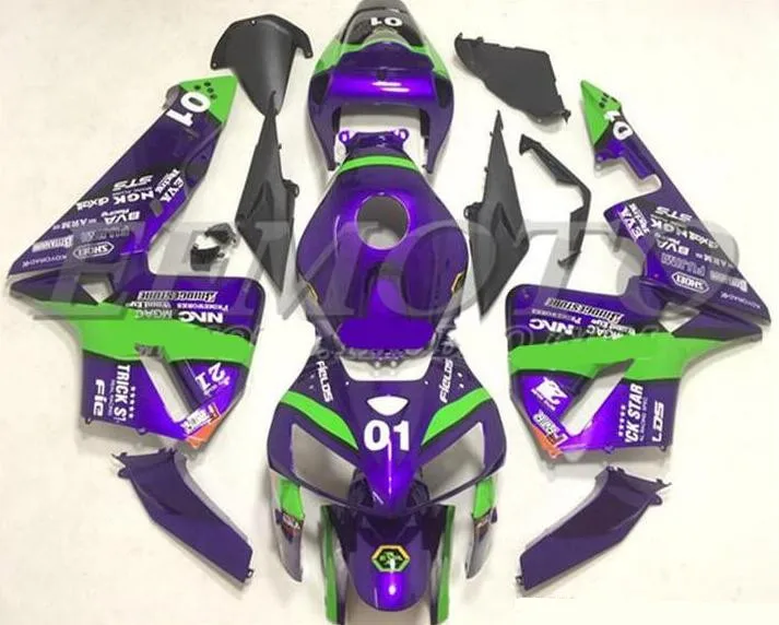 4 подарки ABS мотоцикл полный обтекатель комплект подходит для CBR600RR F5 2005 2006 05 06 cbr600 600RR тела набор фиолетовый зеленый