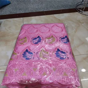 

African Lace Fabric Bazin Riche Fabric 2020 High Quality Lace Jacquard Brocade Nigerian Swiss Voile Lace Fabrics For Sewing