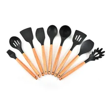 Напрямую от производителя продаем практичные высокотемпературные стойкие кухонные принадлежности 9 штук кухонная лопатка набор кухонной посуды в настоящее время