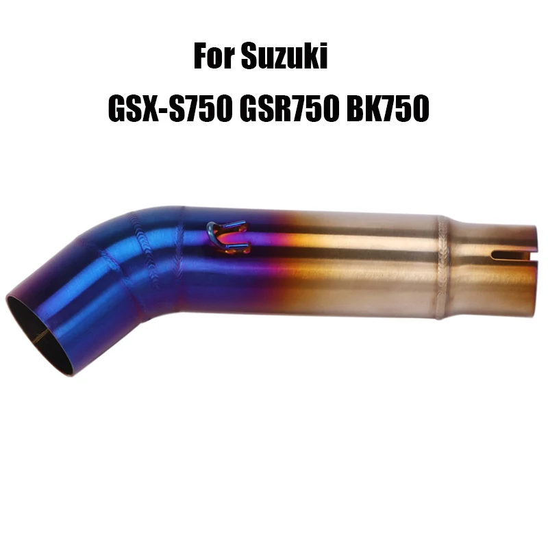 

For Suzuki GSX-S750 GSR750 BK750 Exhaust Connect Pipe Escape Mid Link Tube Modified Section 51mm Slip On Motorcycle