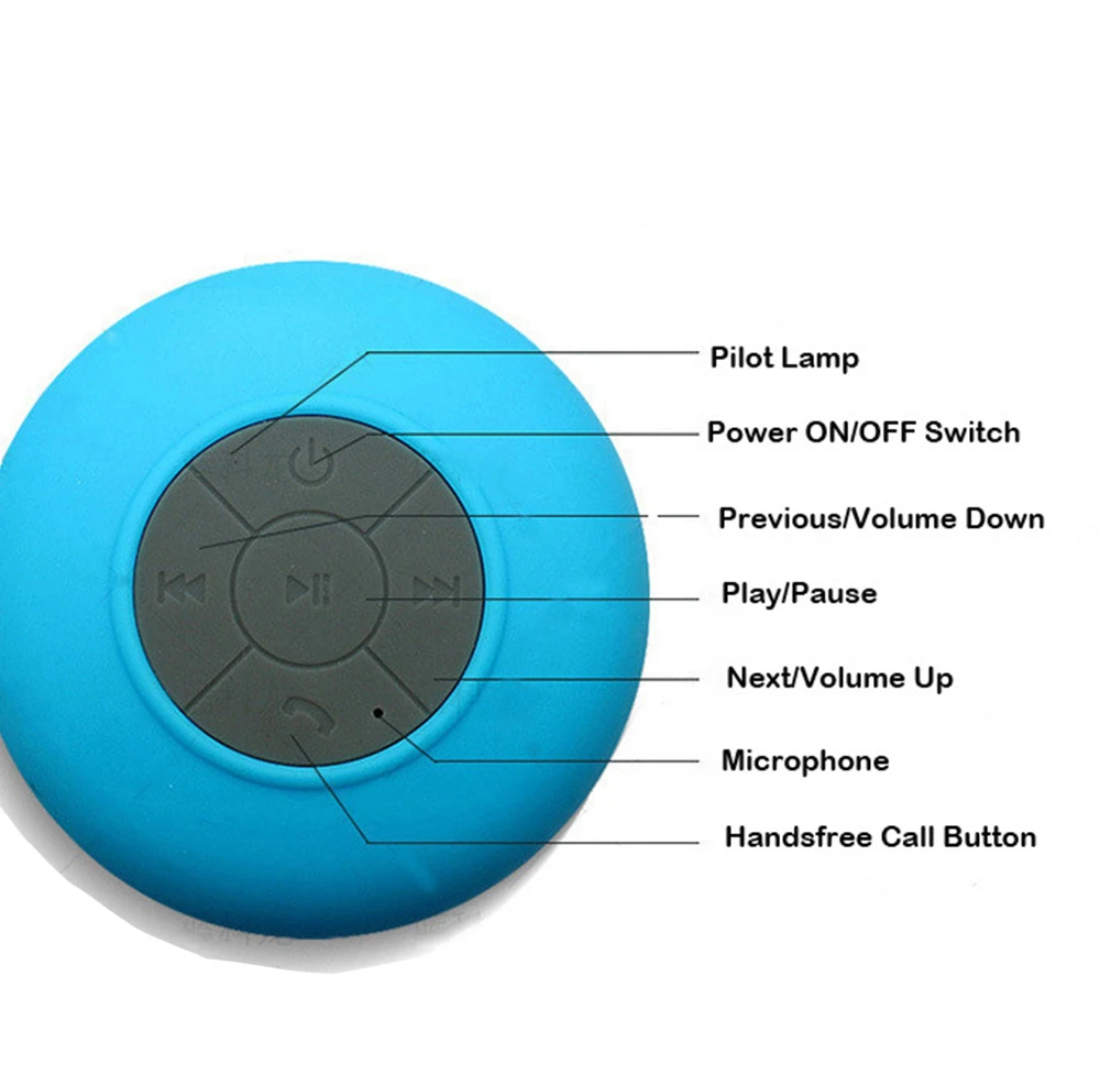 NATTHSWE Мини Bluetooth динамик Портативный Водонепроницаемый Беспроводной Громкая Связь Динамик s, для душа, ванной комнаты, бассейна, автомобиля, пляжа