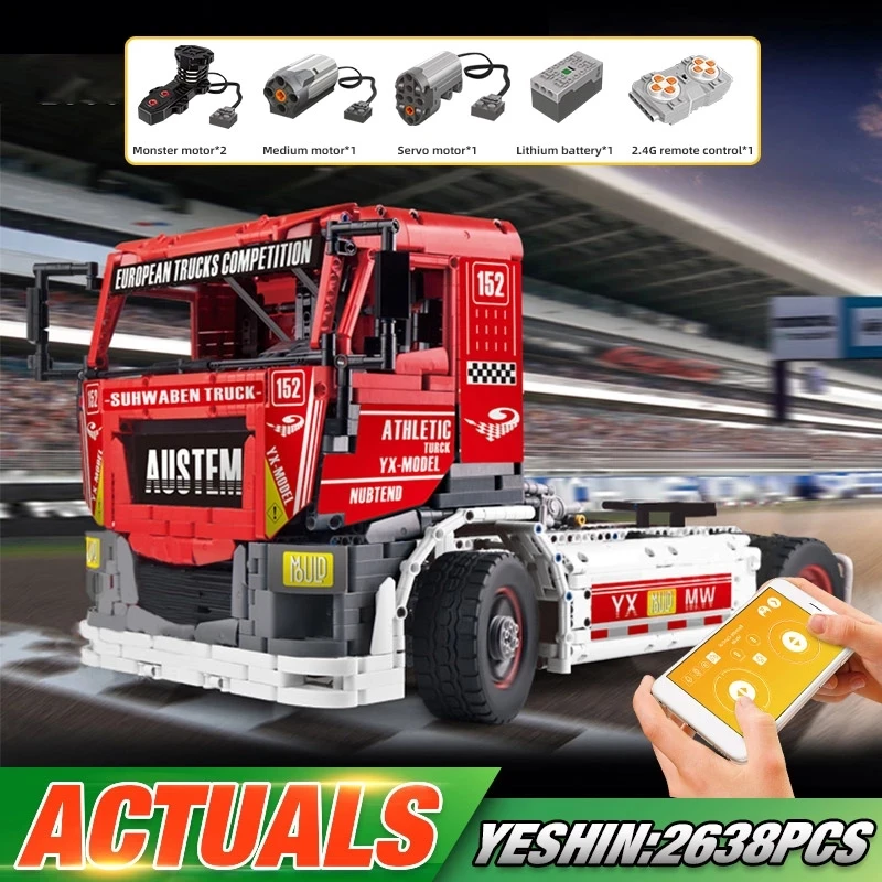 

New 13152 Technic Car Model The MOC-27036 App Motorized Race Truck MkII Set Building Blocks Bricks New Kids Christmas Gifts
