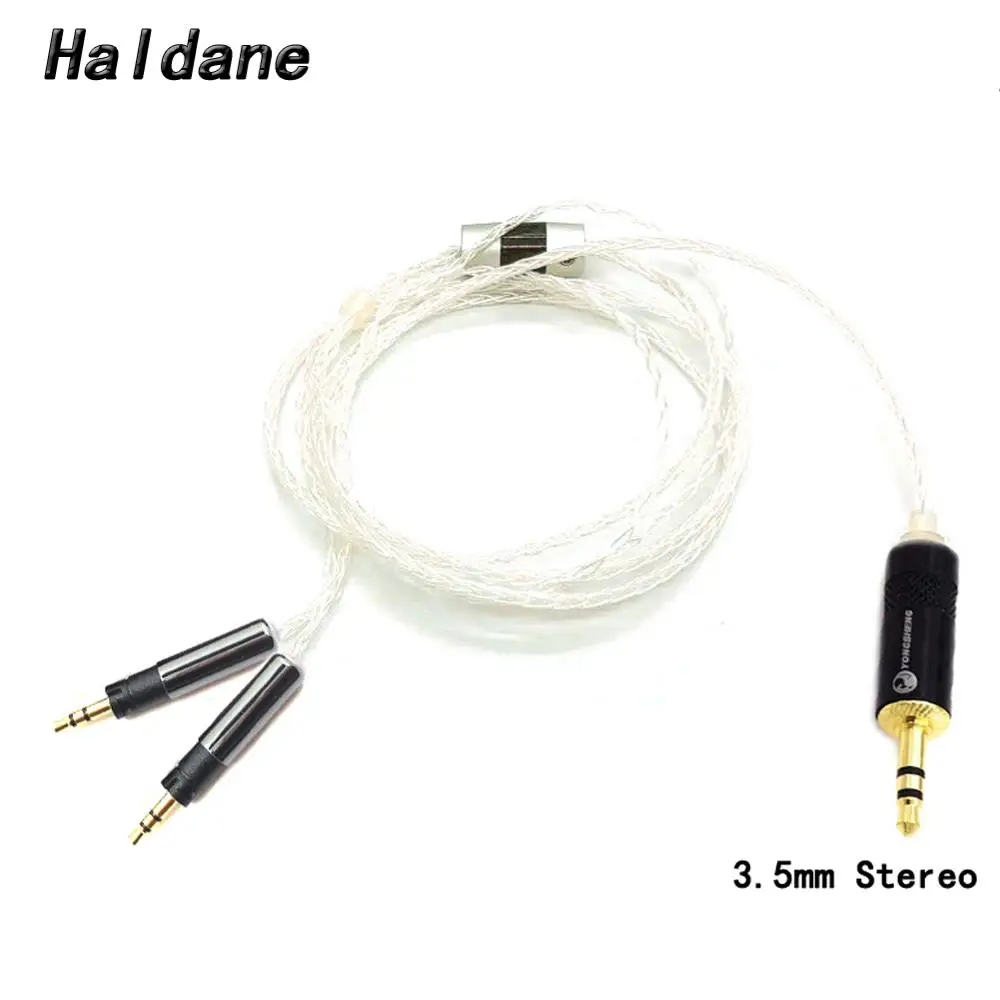 Free-Shipping-Haldane-3-5mm-Stereo-8-Cores-7N-OCC-Silver-Plated-R70X-Headphone-Upgrade-Cable
