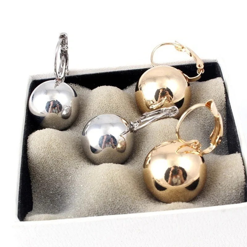 Smooth Ball-Shape Drop Dangle Earring For Women Creative White/Golden/Rosegold Pandent Earring Charming Female Ear New Hot For dangle earrings,drop earrings,pendant earrings