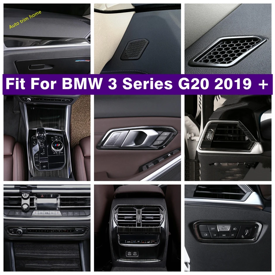 

Gear Shift Box / Dashbaord / Air Condiotion Outlet Vent / Window Lift Switch Button Cover Trim For BMW 3 Series G20 2019 - 2023