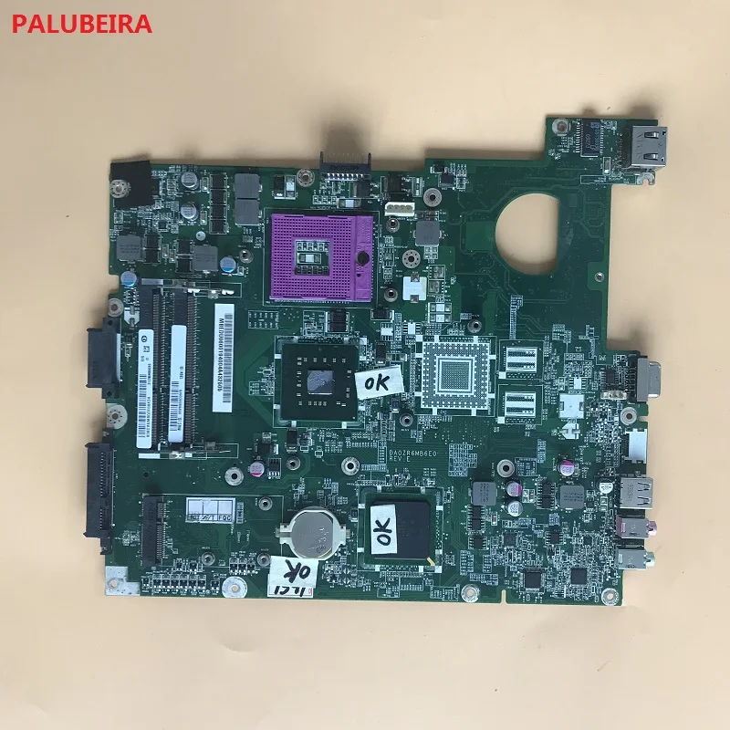 Высококачественная материнская плата для ноутбука Acer 5235 5635 DA0ZR6MB6E0 DDR3 100%