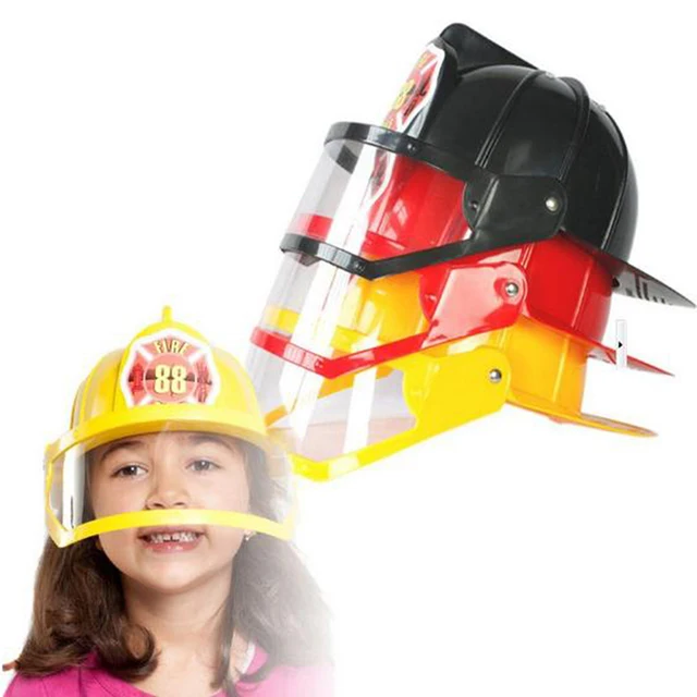 3 Colors Kids Fireman Helmet Firefighter Hats Fancy Dress Accessories Kids Cosplay Party Role Play Toys  3