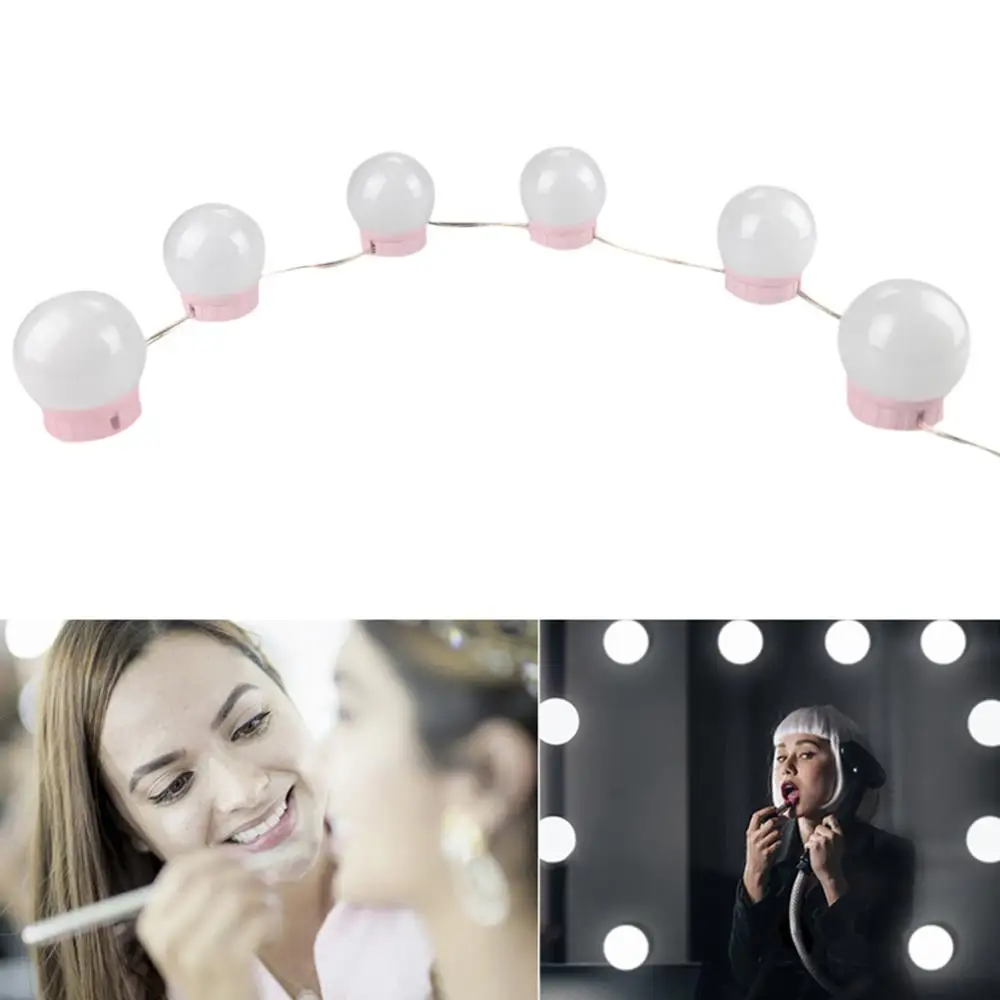 USB LED 5V Makeup Mirror Light Bulb Hollywood Vanity Lights Stepless Dimmable Wall Lamp 2 6 10 14Bulbs Kit for Dressing Table