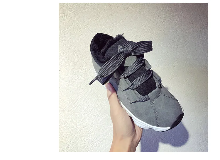ERNESTNM Faux Suede Sneakers Women High Top Platform Shoes Warm Short Plush Women Shoes Zapatillas Mujer Colorblock Shoes