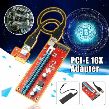 

Red 1x To 16x Extender Riser Card Adapter Power BTC Cable for Bitcoin Miner with USB 3.0 Wire for Bitcoin Miner