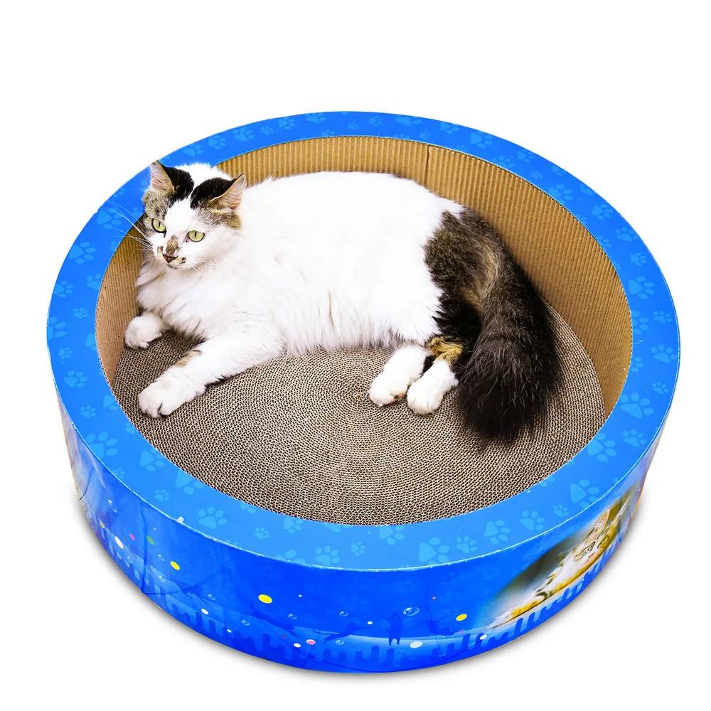 pet supplies Pet cat scratch board, large round barrel litter board