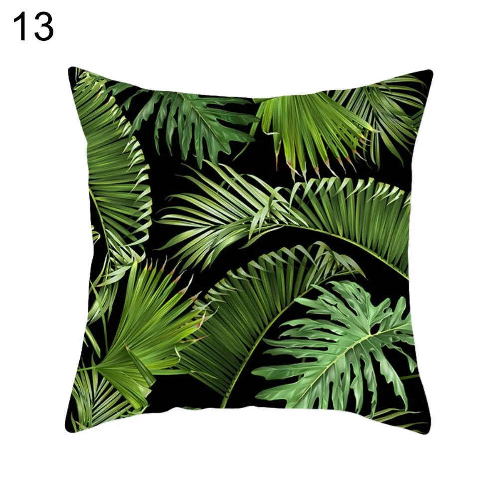 Лист тропического растения, съемный мягкий чехол для подушки, наволочка для дивана, кровати, автомобиля, кафе, офиса, домашнего декора - Цвет: 13