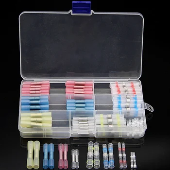 

130Pcs Waterproof Heat Shrink Seal Splice Terminals Solder Sleeve Wire Connectors Set Insulated Shrinkable Tubing Kit