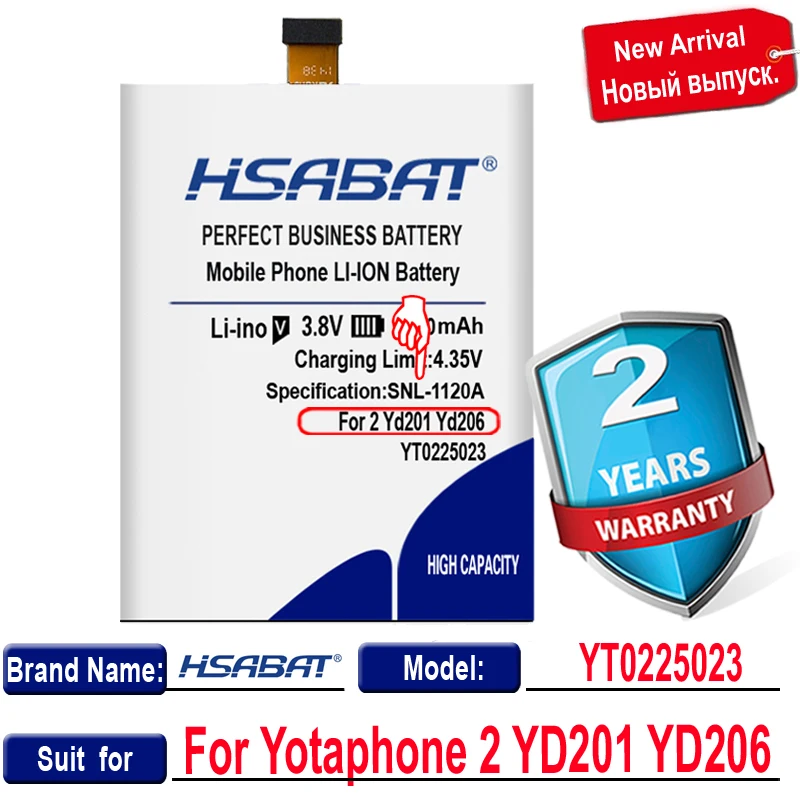 Аккумулятор HSABAT для Yotaphone 2 YD201 YD206 3950 мАч|Аккумуляторы мобильных телефонов| |