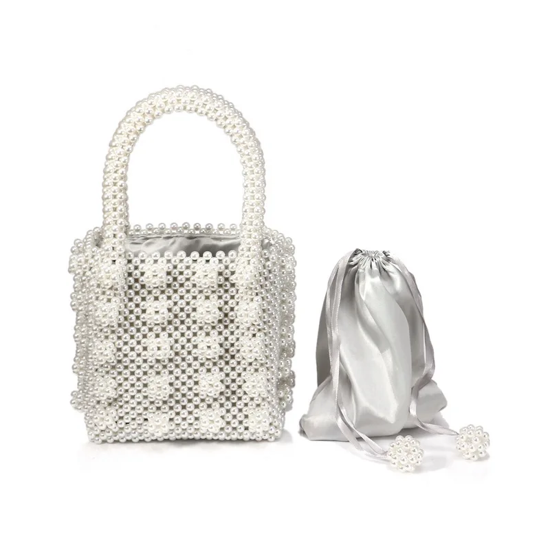 Billige SEKUSA Marke design frauen perlen handtaschen mit tasche geld geldbörse quaste perle kupplung abend taschen für party halter fall