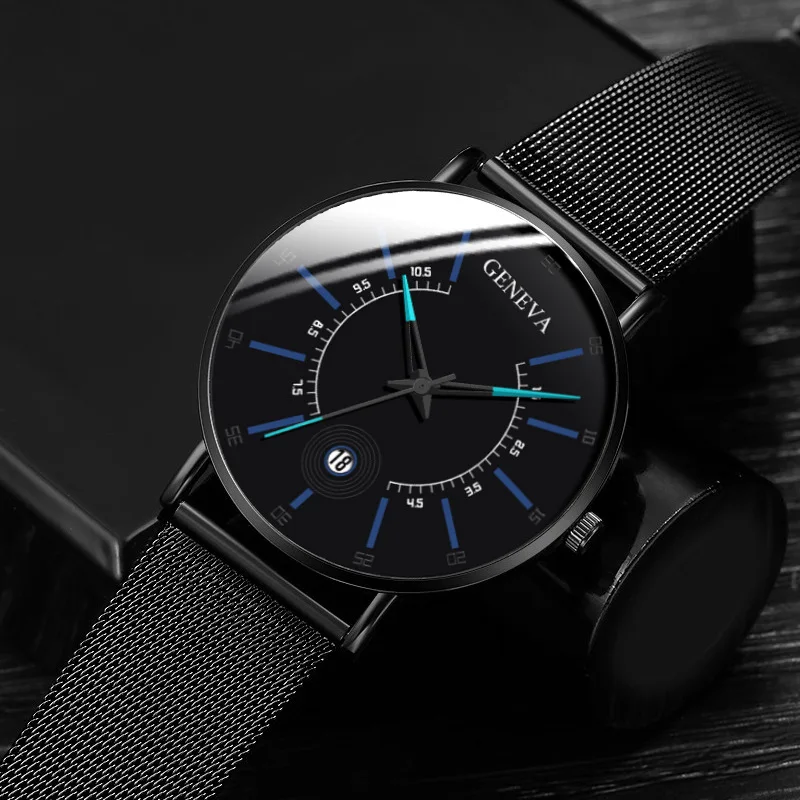 Men Watches 2022 Luxury Fashion Mens Business Watch Ultra Thin Thin Stainless Steel Mesh Belt Quartz Wrist Watch Reloj Hombre