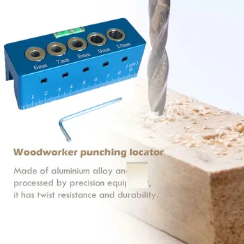 

2pc/set Pocket Hole Jig Kit With Spirit Level Wood Doweling Jig Drilling Guide Tool For 6-10mm New 2020