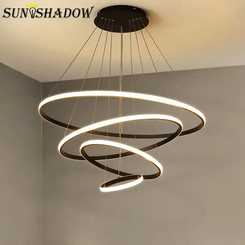 luminarias led modernas para sala de estar cocina y comedor lamparas blancas negras y cafe