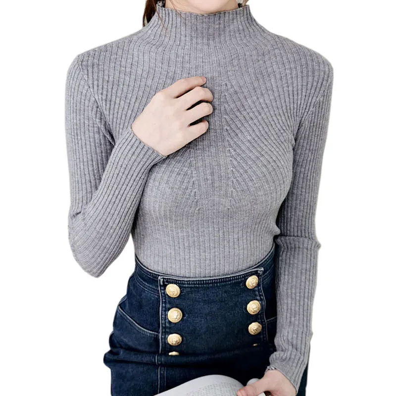 Women Sweater Turtleneck Women Knitted Sweaters 2019 Tops Sweater Pullover Knitted Ladies Autumn Winter Turtleneck Sweater