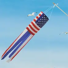 Американский флаг США ветряные носки вышитые звезды полосы Windsock с цветным принтом США патриотические нейлоновые украшения