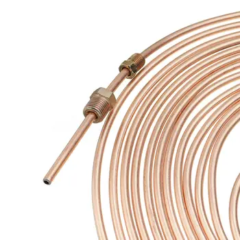 

Nickel Brake line tubing 25Ft OD Tube With Fittings Oil pressure gauge