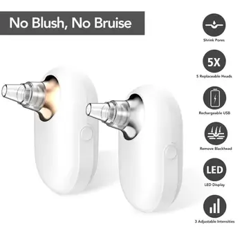 

ABS 6 In 1 Blackhead Remover Vacuum Face Deep Pore Acne Pimple Remove Face Vacuum Cleaner Portable Blackhead Remover Tool K001